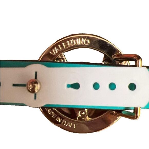 Valentino by Mario Valentino Baby Logo Leather Belt In Green S $300 main image 11